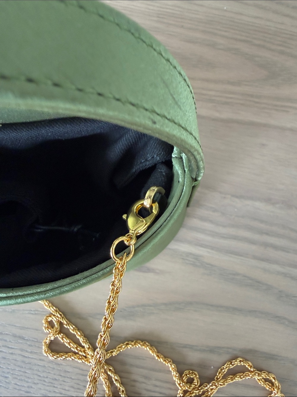 NWT* Mini Gunther Satin Passementerie Bag - Olive Green - Picture 6 of 6